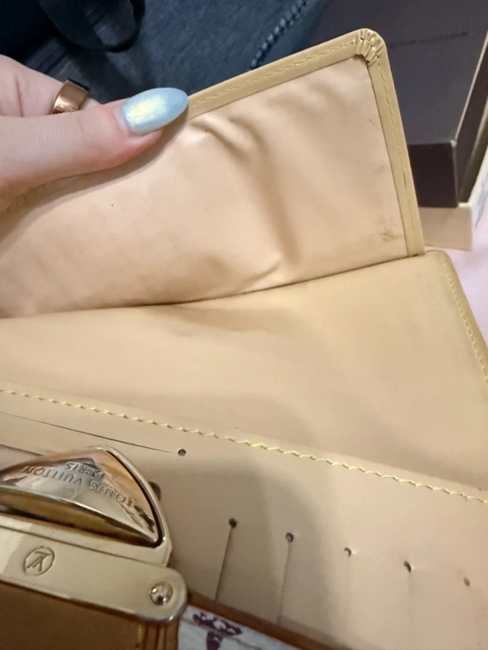 Louis Vuitton Eugenie White Multicolor Monogram Canvas Wallet with Tan Trim - Picture 9 of 11